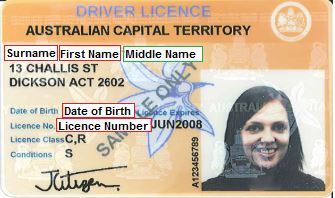 Australian Capital Territory Fake driver licence